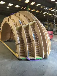 Photo d'un Coffrage cintré en Bois pour Puits de Lumière DELOBEL